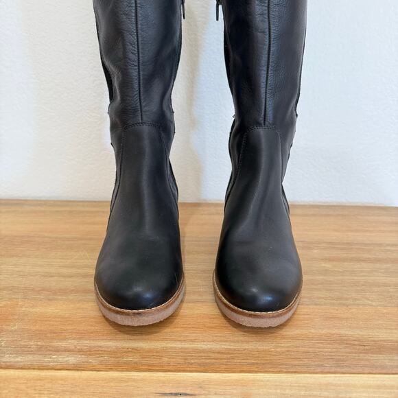 Lucky Brand LK-Timinii Black Leather Suede Tall Riding Boots Women's Size 6.5 - Picture 5 of 13